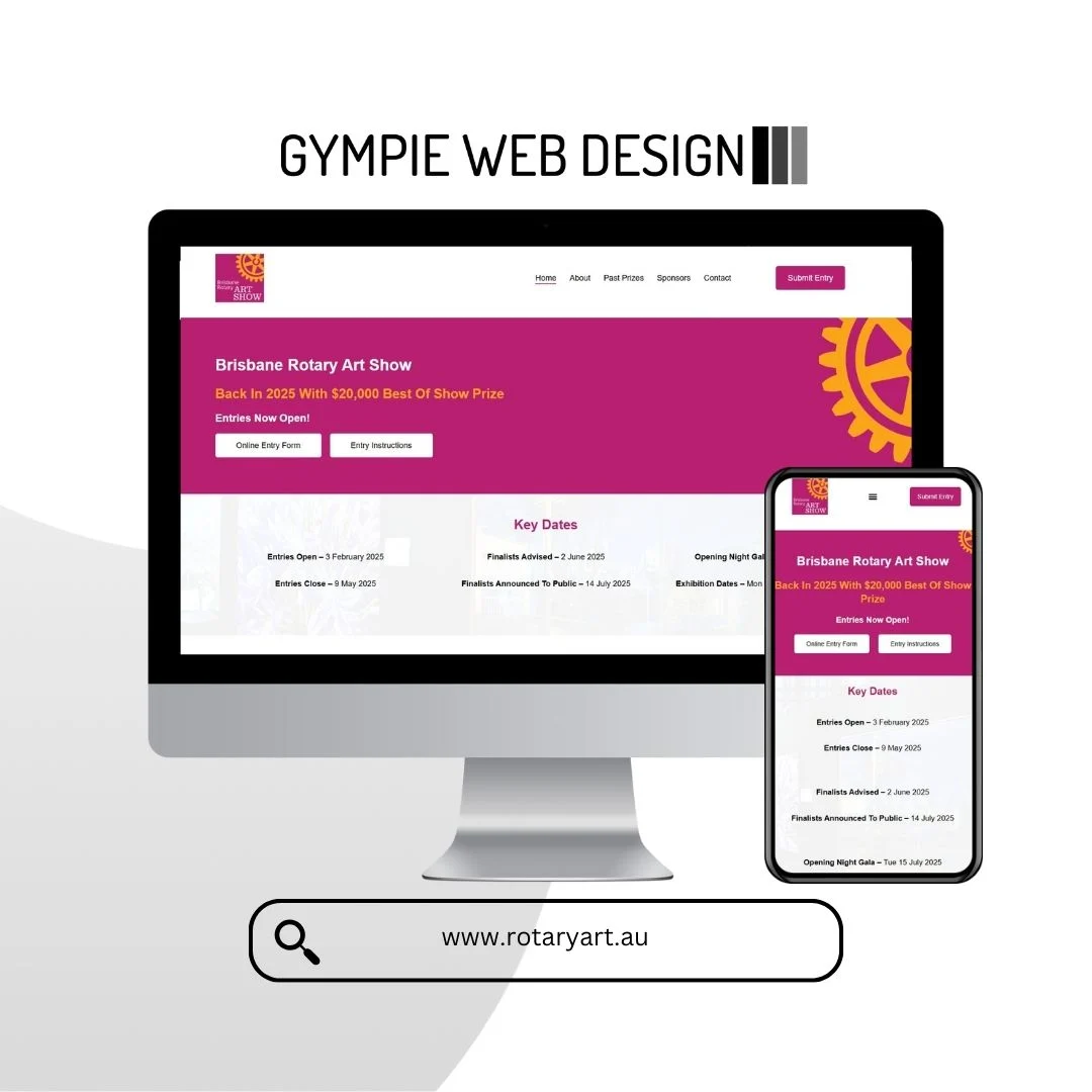 Art website display from Gympies best web design agency